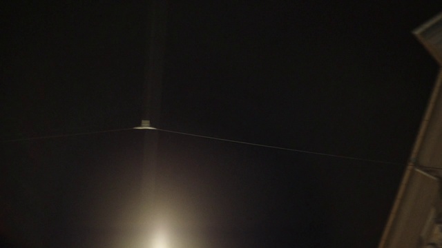Video Reference: Black, Light, Darkness, Lighting, Sky, Line, Night, Room, Architecture, Light fixture