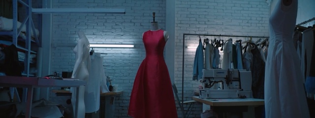 Video Reference: blue, dress, room, fashion, boutique, space, fashion design, Person