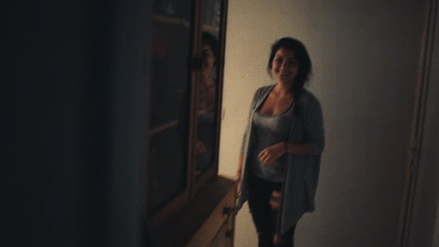 Video Reference: Standing, Fun, Room, Darkness, Photography, Long hair, Smile, Night, Floor, House, Person