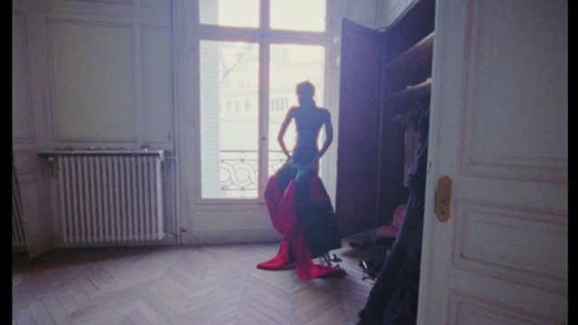 Video Reference: Photograph, Dress, Room, Floor, Standing, Snapshot, Purple, Pink, Fashion, Flooring, Person