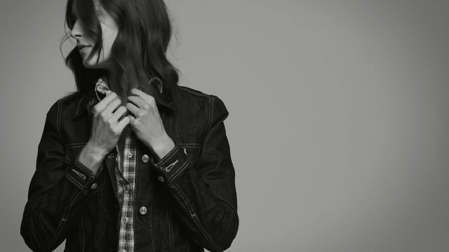 Video Reference: black, photograph, jacket, black and white, beauty, photography, girl, microphone, shoulder, monochrome photography