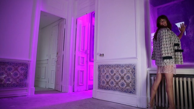 Video Reference: pink, purple, room, violet, light, lighting, fashion, interior design, house, magenta, Person