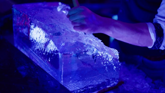 Video Reference: Cobalt blue, Ice hotel, Crystal, Water, Blue, Ice, Transparent material, Electric blue, Mineral, Ice cube