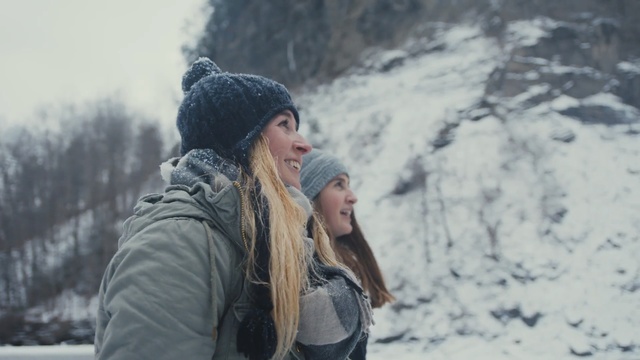 Video Reference: winter, snow, freezing, girl, fun, photography, geological phenomenon, mountain, tree, headgear
