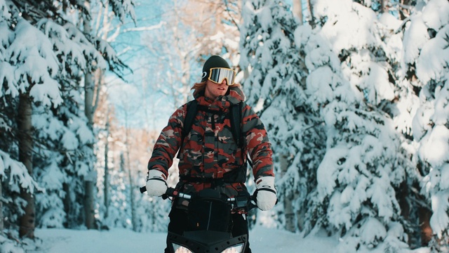 Video Reference: winter, snow, tree, freezing, geological phenomenon, mountaineering, ice, adventure, winter sport, fun, Person