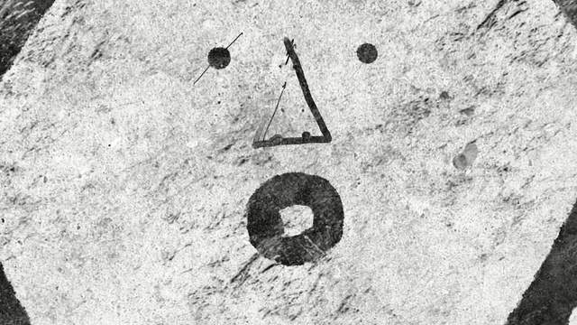 Video Reference: black and white, monochrome photography, monochrome, geology, circle, cement, pattern, Person