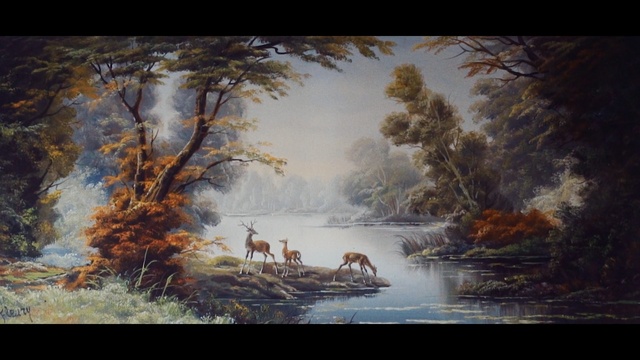 Video Reference: nature, painting, water, ecosystem, wilderness, river, bank, landscape, morning, forest