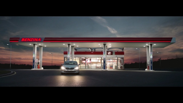 Video Reference: Filling station, Automotive design, Mode of transport, Transport, Automotive lighting, Auto part, Vehicle, Building, Sky, Automotive exterior, Person