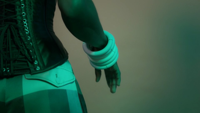 Video Reference: green, turquoise, macro photography, Person