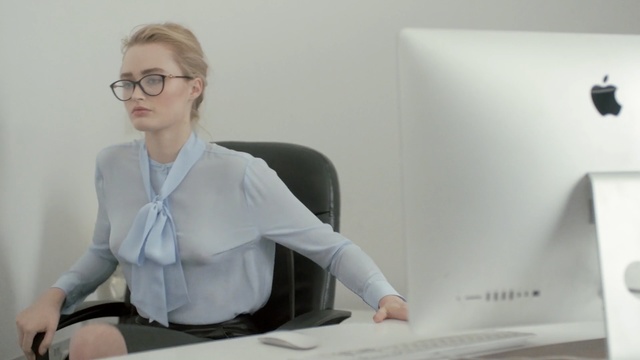 Video Reference: eyewear, vision care, shoulder, furniture, design, glasses, job, white collar worker, Person