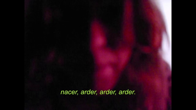 Video Reference: Red, Black, Magenta, Purple, Violet, Pink, Text, Darkness, Font, Close-up, Person