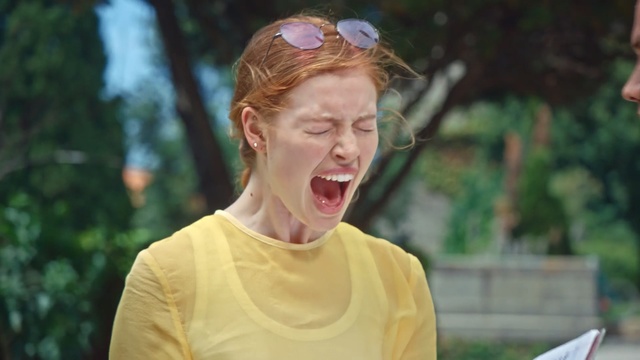 Video Reference: Hair, Facial expression, Forehead, Blond, Smile, Human, Mouth, Happy, Fun, Laugh, Person