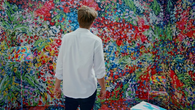 Video Reference: Art, Textile, Pattern, Quilt, Visual arts, Design, Modern art, Linens, Pattern, Mural