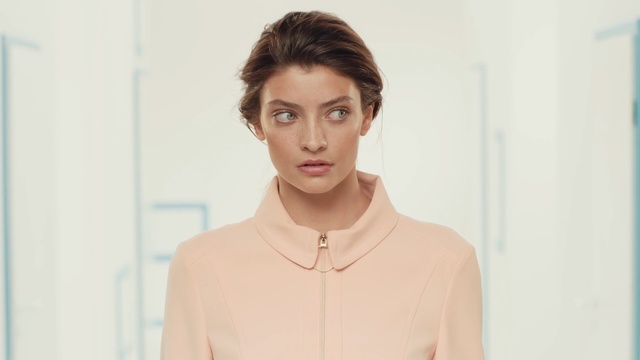 Video Reference: fashion model, beauty, fashion, shoulder, neck, girl, brown hair, model, fashion design, Person