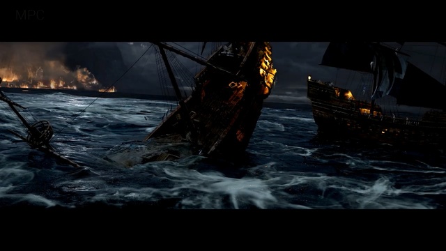 Video Reference: water, screenshot, darkness, sea, ghost ship, battleship, fluyt, computer wallpaper
