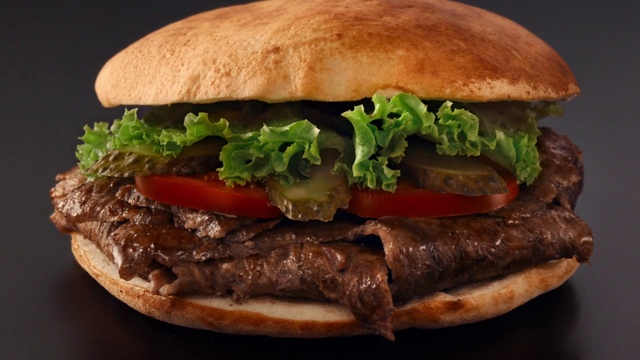 Video Reference: Dish, Food, Cuisine, Hamburger, Buffalo burger, Junk food, Patty, Burger king premium burgers, Ingredient, Fast food