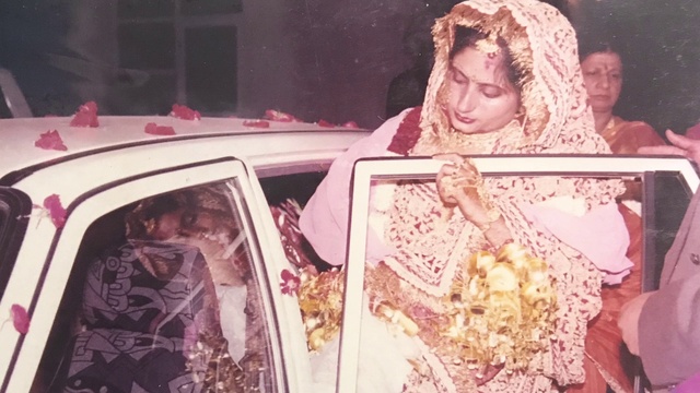 Video Reference: Pink, Classic, Vehicle, Car, Vehicle door, Photography, Plant, Bride, Vintage car, Headpiece