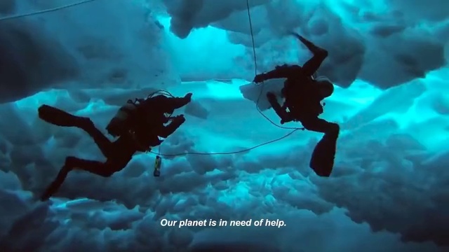 Video Reference: Underwater diving, Scuba diving, Ice cave, Cave, Underwater, Glacial landform, Organism, Recreation, Marine biology, Freediving