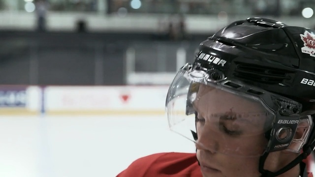 Video Reference: Ice hockey, Sports gear, Eyewear, Helmet, Hockey protective equipment, Personal protective equipment, Hockey, Stick and Ball Games, Glasses, Headgear, Person