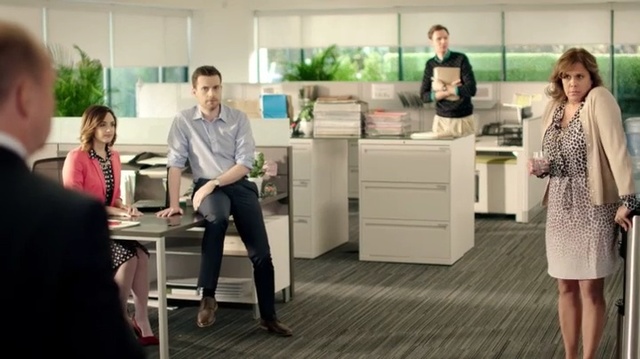 Video Reference: Furniture, Standing, Interior design, Room, Conversation, Table, Design, Event, Flooring, Fun, Person