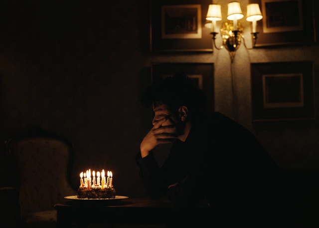 Video Reference: Lighting, Darkness, Light, Facial hair, Candle, Room, Light fixture, Heat, Photography, Lighting accessory