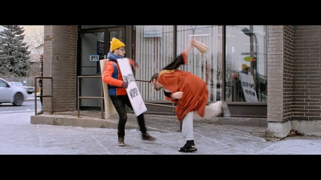 Video Reference: costume, performance art, street, Person