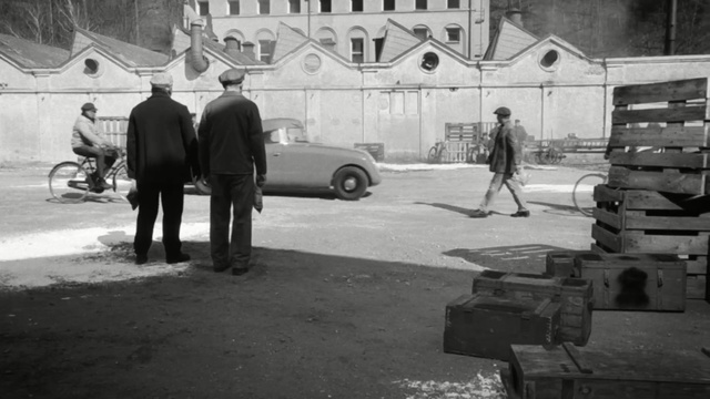 Video Reference: white, black, photograph, black and white, car, monochrome photography, photography, snapshot, street, monochrome, Person