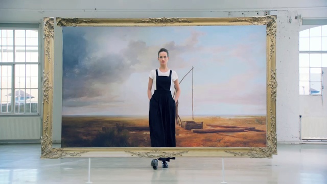 Video Reference: modern art, picture frame, painting, window, projection screen, art, display device, projector accessory, interior design