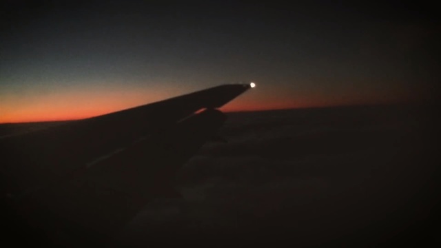Video Reference: Sky, Atmosphere, Horizon, Astronomical object, Wing, Space, Dusk, Calm, Air travel, Celestial event