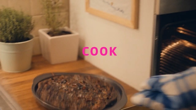 Video Reference: cook, kitchen, pie, title 