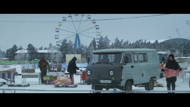 Video Reference: Motor vehicle, Mode of transport, Vehicle, Car, Van, Transport, Winter, Snow, Volkswagen type 2, Automotive window part, Person