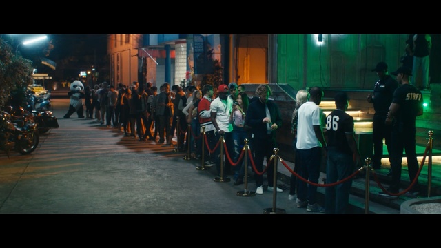 Video Reference: crowd, night, snapshot, urban area, darkness, street, city, recreation, midnight, fun