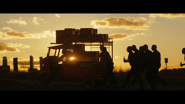 Video Reference: sky, vehicle, morning, screenshot, evening, silhouette, sunset, car, computer wallpaper, Person