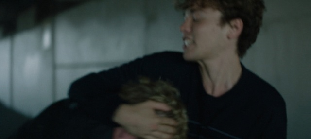 Video Reference: snapshot, darkness, interaction, fun, mouth, human, scene, night, girl, facial hair