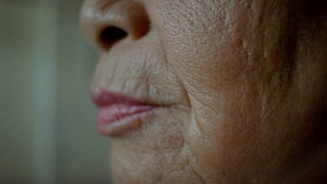 Video Reference: Face, Lip, Cheek, Nose, Skin, Chin, Close-up, Head, Eyebrow, Wrinkle