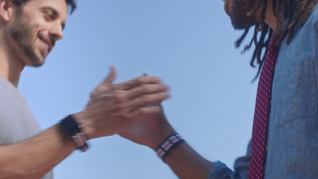 Video Reference: Hand, Gesture, Arm, Finger, Sky, Sign language, Happy, Thumb, Wrist, Conversation