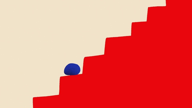Video Reference: Blue, Red, Line, Illustration, Design, Font, Stairs, Rectangle, Electric blue, Graphic design