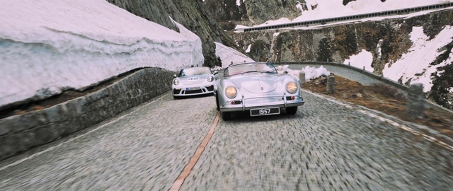 Video Reference: Land vehicle, Vehicle, Car, Regularity rally, Coupé, Classic car, Porsche 356, Sedan, City car, Subcompact car