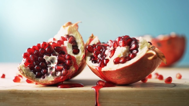 Video Reference: Food, Pomegranate, Fruit, Superfood, Ingredient, Produce, Plant, Still life photography, Cuisine, Dish