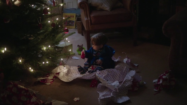 Video Reference: Christmas, Christmas eve, Tree, Toddler, Fun, Christmas tree, Christmas lights, Christmas ornament, Holiday, Child