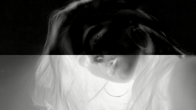 Video Reference: hair, white, black, face, photograph, black and white, monochrome photography, nose, beauty, photography