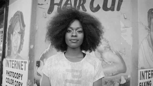 Video Reference: hair, white, black, photograph, black and white, monochrome photography, beauty, girl, photography, snapshot, Person