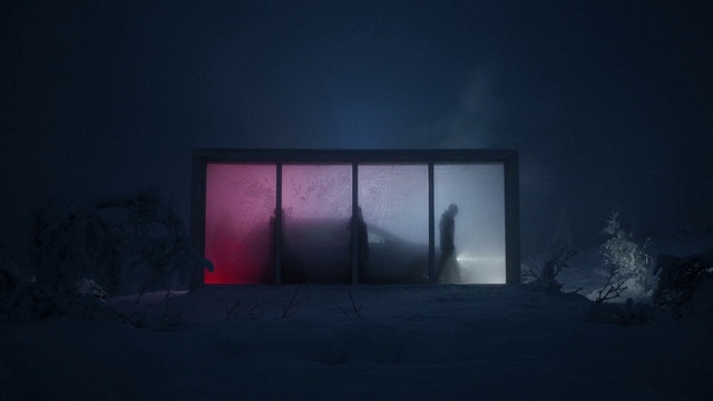 Video Reference: Darkness, Sky, Blue, Light, Atmospheric phenomenon, Night, Lighting, Winter, House, Atmosphere