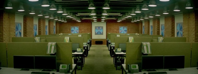 Video Reference: conference hall, function hall, interior design, auditorium, furniture, ceiling, Person