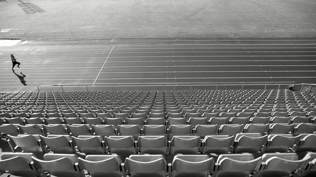 Video Reference: Black, Stadium, Sport venue, Auditorium, Black-and-white, Metal, Architecture, Photography, Monochrome, Audience