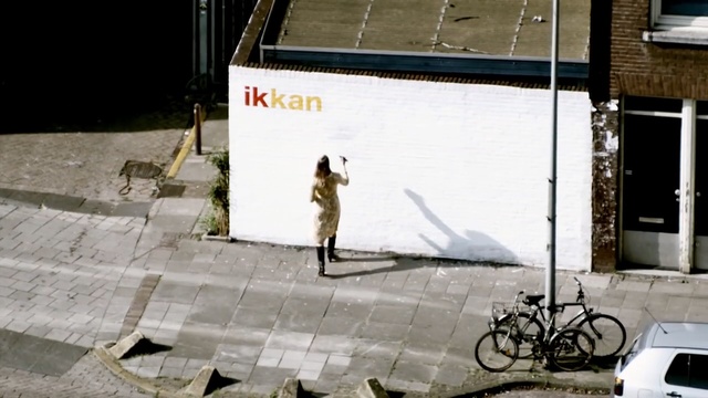 Video Reference: mode of transport, street art, wall, advertising, art, vehicle, Person