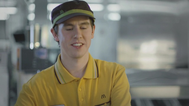 Video Reference: Yellow, Headgear, Cap, Smile, Photography, White-collar worker, Uniform, Job, Person