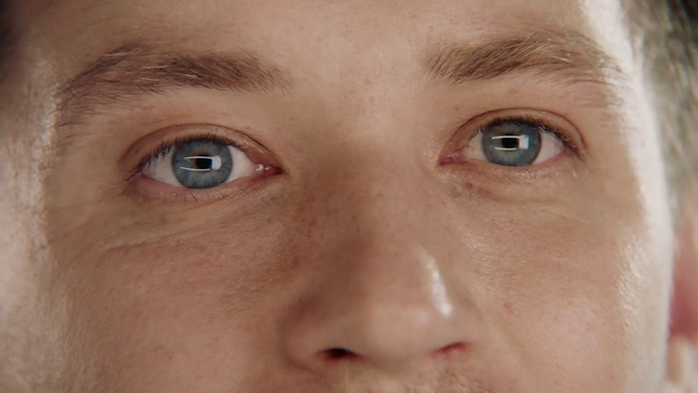 Video Reference: Face, Eyebrow, Forehead, Nose, Skin, Cheek, Eye, Close-up, Eyelash, Facial expression