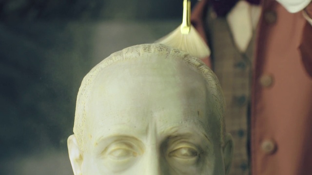 Video Reference: Head, Forehead, Nose, Yellow, Eye, Sculpture, Mannequin, Art, Joint, Carving