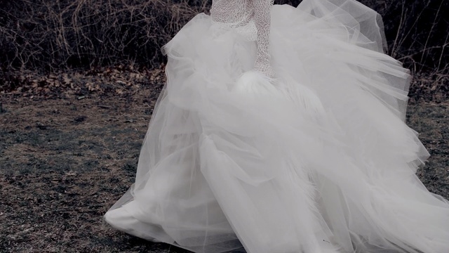 Video Reference: White, Dress, Wedding dress, Clothing, Bridal accessory, Gown, Bridal clothing, Bridal party dress, Shoulder, Veil